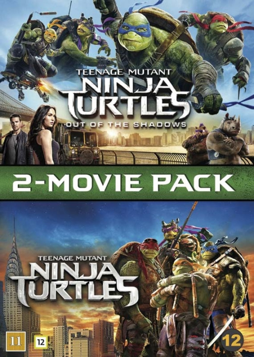 Teenage Mutant Ninja Turtles 1 & 2 - DVD i gruppen Elektronikk / Lyd & Bilde / TV og tilbehør / Filmer / DVD hos TP E-commerce Nordic AB (D03547)