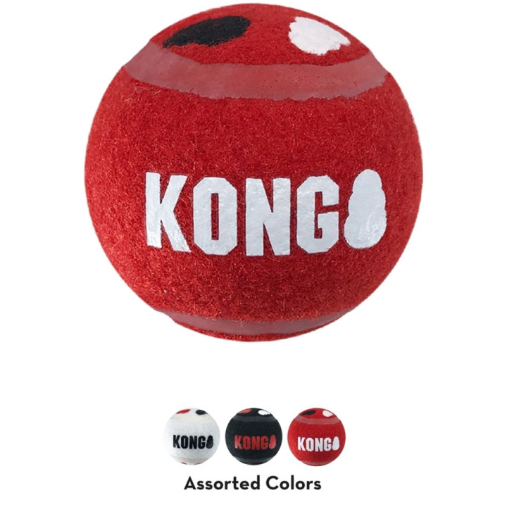 Kong Signature Sport Balls 3-pakning 6,5cm M - (KongSKSB22E) i gruppen HJEM, HUS OG HAGE / Dyretilbehør / Hund hos TP E-commerce Nordic AB (D03797)