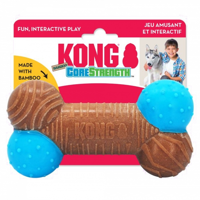 Kong CoreStrength Bamboo Bone 16x8cm - (KongBMB12E) i gruppen HJEM, HUS OG HAGE / Dyretilbehør / Hund hos TP E-commerce Nordic AB (D03804)