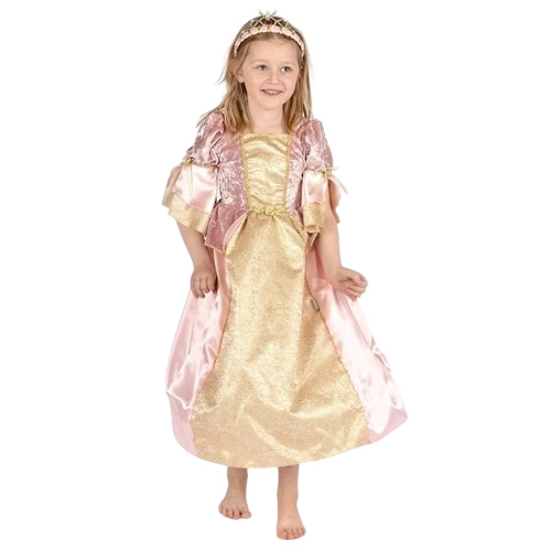 Den Goda Fen Royal prinsessekjole - Rosa (122-128 cm) (F66601) i gruppen LEKER, BARN OG BABY / Leker / Masker og kostymer hos TP E-commerce Nordic AB (D04127)