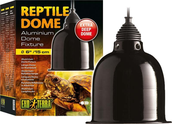 Exoterra Reptilkuppel liten Ø15cm Max 75W - (220.7076) i gruppen HJEM, HUS OG HAGE / Dyretilbehør / Tilbehør til terrarier hos TP E-commerce Nordic AB (D04185)