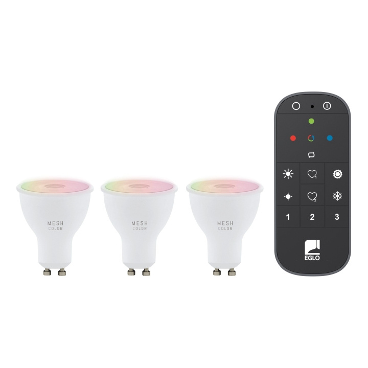 Eglo Sett med 3 x GU10, fjernkontroll - RGB + TW - Zigbee, Bluetooth i gruppen HJEM, HUS OG HAGE / Smarthus / Smart belysning hos TP E-commerce Nordic AB (D04190)