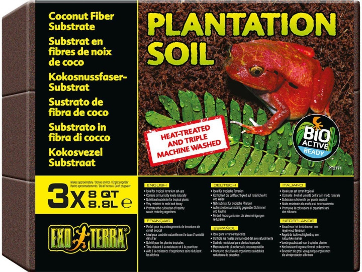 Exoterra Plantation Soil 3 X 8,8L Tropisk substrat - (222.5091) i gruppen HJEM, HUS OG HAGE / Dyretilbehør / Tilbehør til terrarier hos TP E-commerce Nordic AB (D04306)