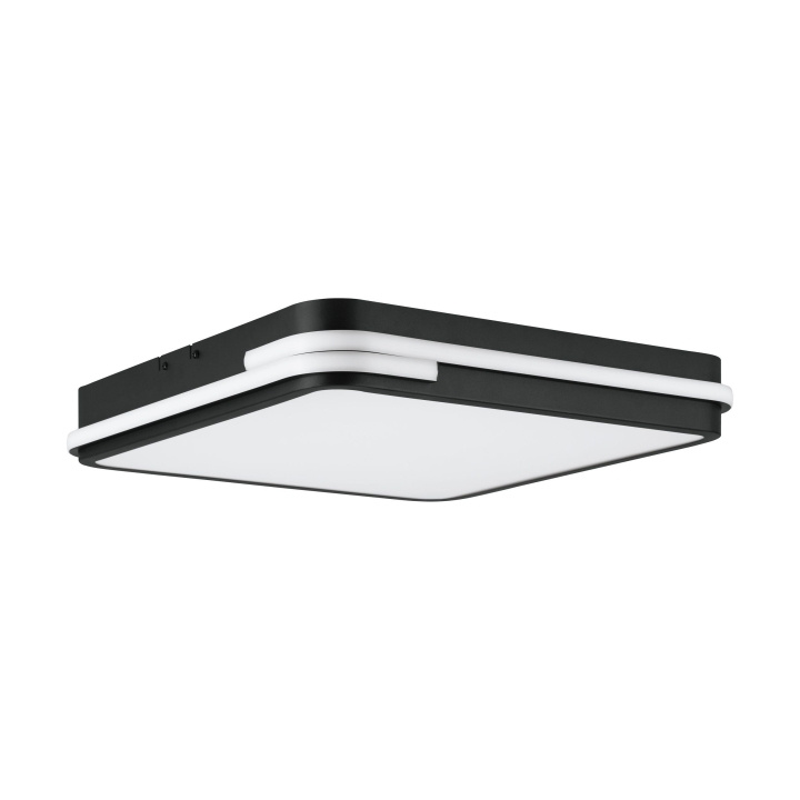 Eglo Genovese-Z loftlampe svart 47x47 - RGB + TW - Zigbee, Bluetooth i gruppen Elektronikk / Lys / Taklamper hos TP E-commerce Nordic AB (D04311)