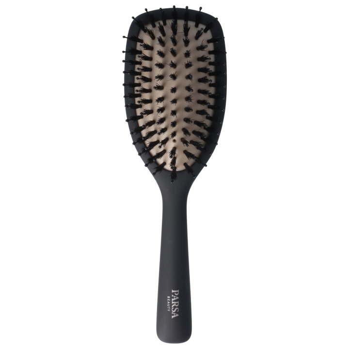 Parsa Keratin Care & Shine Paddle Brush - Svart i gruppen HELSE OG SKJØNNHET / Hår & styling / Hårbørster hos TP E-commerce Nordic AB (D04400)