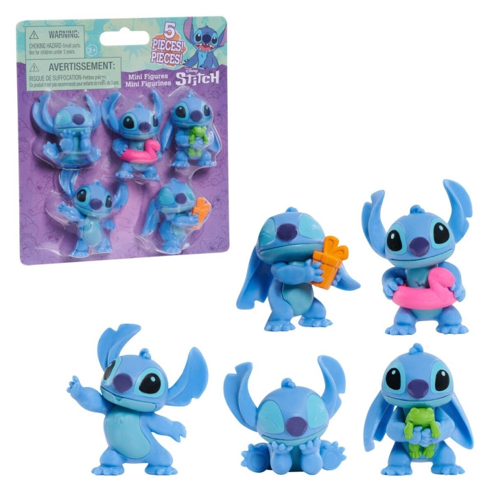 Disney Stitch - 5-pakning med figurer 5,5 cm (302-46257) i gruppen LEKER, BARN OG BABY / Leker / Figurer, miniatyrer og tilbehør hos TP E-commerce Nordic AB (D04450)