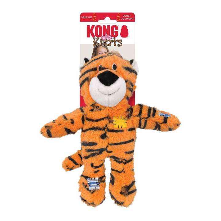 Kong Wild Knots Tiger Squeak Toy M/L (634.7376) i gruppen HJEM, HUS OG HAGE / Dyretilbehør / Hund hos TP E-commerce Nordic AB (D04471)