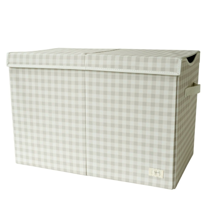 3 Sprouts Sammenleggbar lekekiste i resirkulert materiale - Gingham Beige i gruppen LEKER, BARN OG BABY / Leker / Lekesett hos TP E-commerce Nordic AB (D04626)