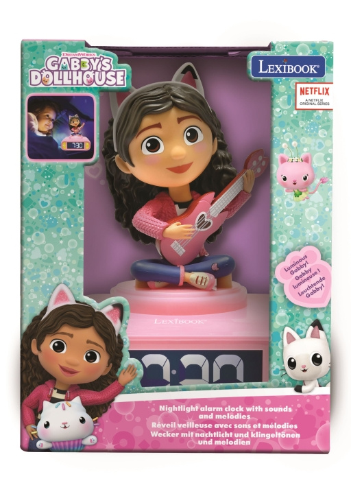 Gabby\'s Dollhouse Vekkerklokke med nattlys og lyder (80114) i gruppen LEKER, BARN OG BABY / Barnerom / Øvrig innredning hos TP E-commerce Nordic AB (D04705)