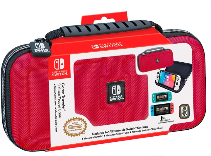 Bigben Nintendo Switch Interactive Official Deluxe reiseveske - rød i gruppen Elektronikk / TV-spill & tilbehør / Nintendo Switch / Tilbehør hos TP E-commerce Nordic AB (D04852)