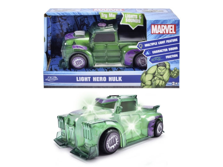 Dickie Toys Marvel Light Hero Hulk 1:32 (203222003) i gruppen LEKER, BARN OG BABY / Leker / Lekebiler hos TP E-commerce Nordic AB (D04877)