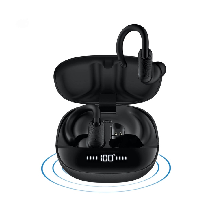 MIXX Hodetelefon Sports Charge 2 In-Ear Hook TWS Svart i gruppen Elektronikk / Lyd & Bilde / Hodetelefoner & Tilbehør / Hodetelefoner hos TP E-commerce Nordic AB (D05304)