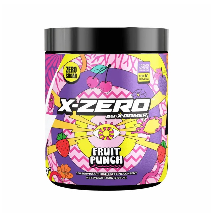 X-GAMER Energidrikkpulver X-Zero 160 gram Fruit Punch i gruppen Datautstyr / GAMING / Energidrikke for gamere hos TP E-commerce Nordic AB (D05306)