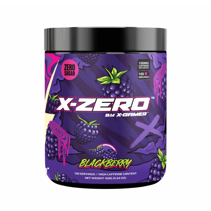 X-GAMER Energidrikkpulver X-Zero 160 gram Blackberry i gruppen Datautstyr / GAMING / Energidrikke for gamere hos TP E-commerce Nordic AB (D05307)