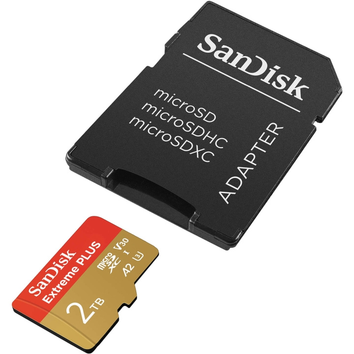 SanDisk Minnekort MicroSDXC Extreme Plus 2TB UHS-I Med Adapter i gruppen Elektronikk / Lagringsmedia / Minnekort / MicroSD/HC/XC hos TP E-commerce Nordic AB (D05361)