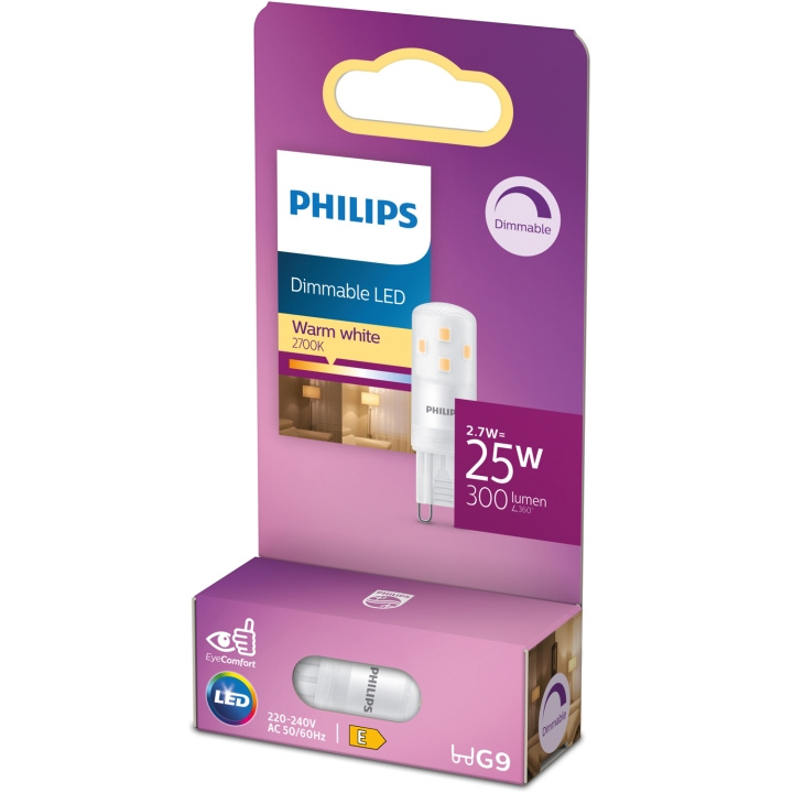 Philips LED G9 Kapsel 2,7W (25W) Dimbar 300lm i gruppen Elektronikk / Lys / LED-lys hos TP E-commerce Nordic AB (D05496)