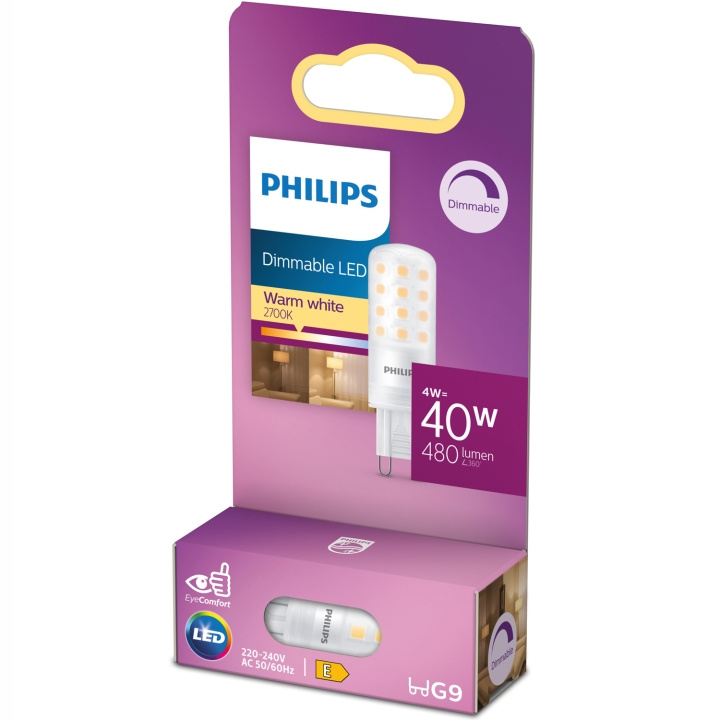 Philips LED G9 Kapsel 4W (40W) Dimbar 480lm i gruppen Elektronikk / Lys / LED-lys hos TP E-commerce Nordic AB (D05497)