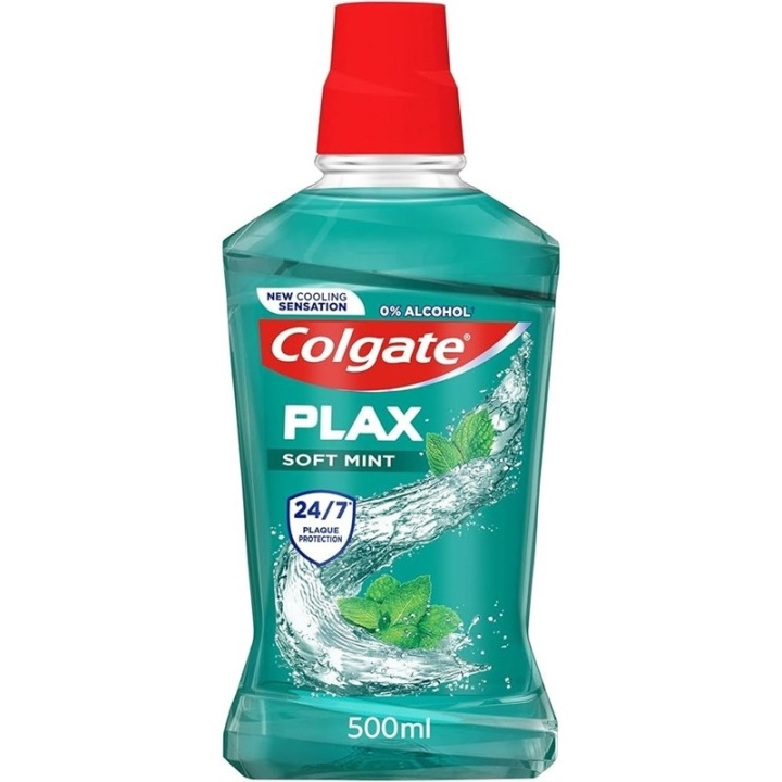 Colgate Plax Mouthwash Soft Mint 500ml i gruppen HELSE OG SKJØNNHET / Munnpleie / Whiteningprodukter hos TP E-commerce Nordic AB (D05588)