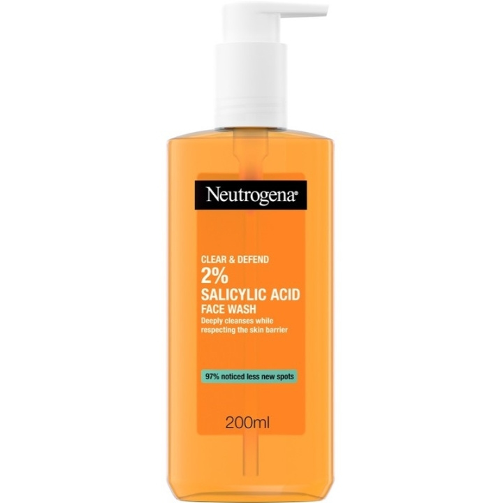 Neutrogena Clear & Defend 2% salisylsyre ansiktsvask 200 ml i gruppen HELSE OG SKJØNNHET / Hudpleie / Ansikt / Rengjøring hos TP E-commerce Nordic AB (D05591)