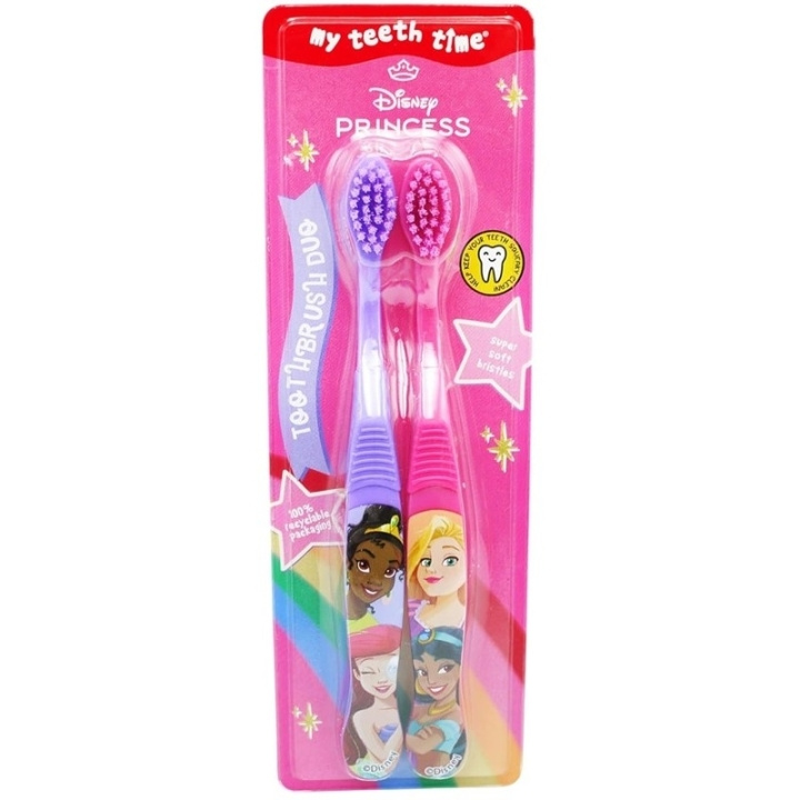 Disney Princess Toothbrush Duo Super Soft i gruppen HELSE OG SKJØNNHET / Munnpleie / Elektriske tannbørster tilbehør hos TP E-commerce Nordic AB (D05603)