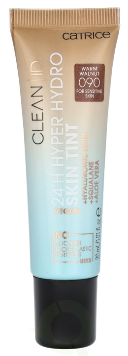 Catrice Clean ID 24H Hyper Hydro Skin Tint 30 ml #090 Warm Walnut i gruppen HELSE OG SKJØNNHET / Hudpleie / Ansikt / Tinted Moisturizer hos TP E-commerce Nordic AB (D05808)