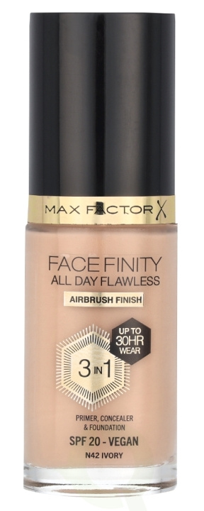 Max Factor Facefinity All Day Flawless 3 In 1 Foundation 30 ml N42 Ivory i gruppen HELSE OG SKJØNNHET / Makeup / Makeup ansikt / Foundation hos TP E-commerce Nordic AB (D05834)