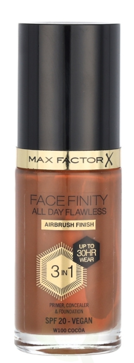 Max Factor Facefinity All Day Flawless 3 In 1 Foundation 30 ml W100 Cocoa i gruppen HELSE OG SKJØNNHET / Makeup / Makeup ansikt / Foundation hos TP E-commerce Nordic AB (D05836)