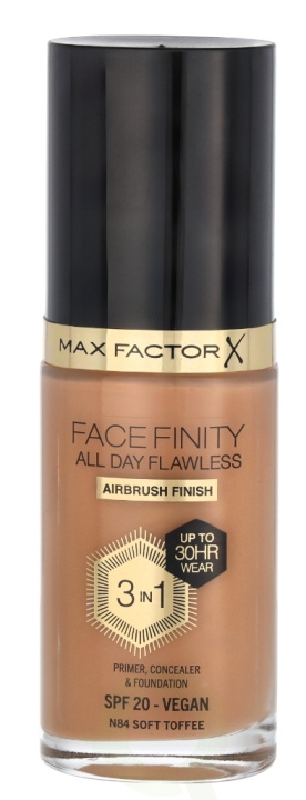 Max Factor Facefinity All Day Flawless 3 In 1 Foundation 30 ml N84 Soft Toffee i gruppen HELSE OG SKJØNNHET / Makeup / Makeup ansikt / Foundation hos TP E-commerce Nordic AB (D05839)