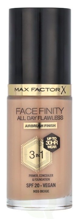 Max Factor Facefinity All Day Flawless 3 In 1 Foundation 30 ml N55 Beige i gruppen HELSE OG SKJØNNHET / Makeup / Makeup ansikt / Foundation hos TP E-commerce Nordic AB (D05842)