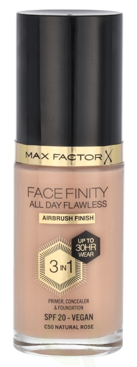 Max Factor Facefinity All Day Flawless 3 In 1 Foundation 30 ml C50 Natural Rose i gruppen HELSE OG SKJØNNHET / Makeup / Makeup ansikt / Foundation hos TP E-commerce Nordic AB (D05843)