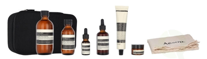 AESOP Parsley Seed Extended Anti-Oxidant Skin Care Kit 445 ml Cleansing Oil 200ml/Toner 100ml/Serum 60ml/Eye Cream 10ml/Masque 60ml/Treatment 15ml i gruppen HELSE OG SKJØNNHET / Hudpleie / Ansikt / Dagkrem hos TP E-commerce Nordic AB (D05970)