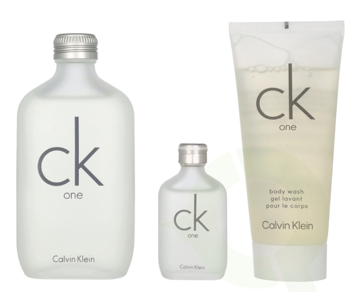 Calvin Klein CK One Giftset 215 ml Edt 100ml/Body Wash 100ml/Edt 15ml i gruppen HELSE OG SKJØNNHET / Duft og parfyme / Parfyme / Unisex hos TP E-commerce Nordic AB (D06075)