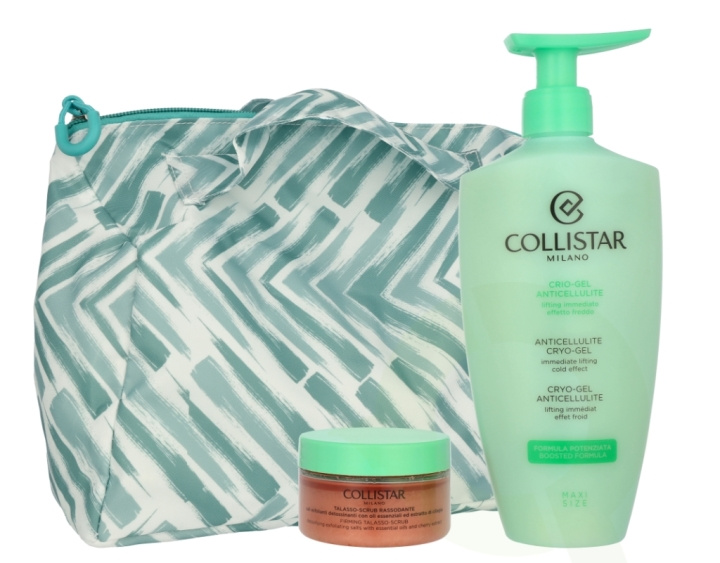 Collistar Body Routine Anticellulite Lifting Set 550 ml Anti-Cellulite Cryo-Gel 400ml/Body Scrub Talasso 150g/Cosmetic Bag i gruppen HELSE OG SKJØNNHET / Gavesett / Gavesett for henne hos TP E-commerce Nordic AB (D06204)