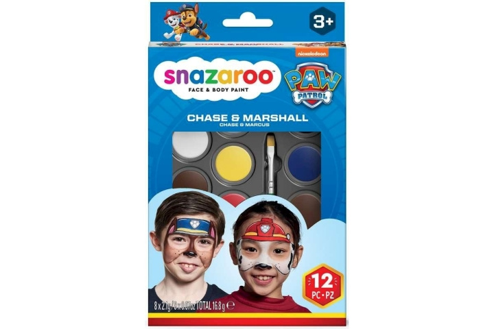 Snazaroo Paw Patrol - Fargesett med sminke - Chase & Marshall (791106) i gruppen LEKER, BARN OG BABY / Leker / Håndtverk hos TP E-commerce Nordic AB (D06427)