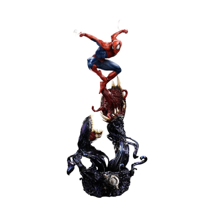 Spiderman Spider-man vs Villains - Spider-Man Deluxe Statue Skala 1/10 i gruppen SPORT, FRITID & HOBBY / Morsomme produkter / Samlerobjekter hos TP E-commerce Nordic AB (D06534)