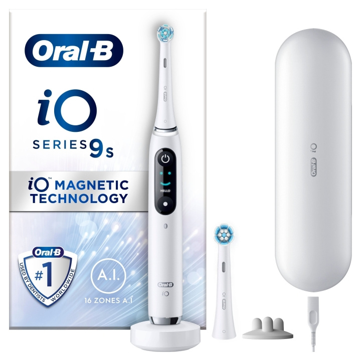 Oral B iO9S White Alabaster elektrisk tannbørste i gruppen HELSE OG SKJØNNHET / Munnpleie / Elektriske tannbørster hos TP E-commerce Nordic AB (D06586)