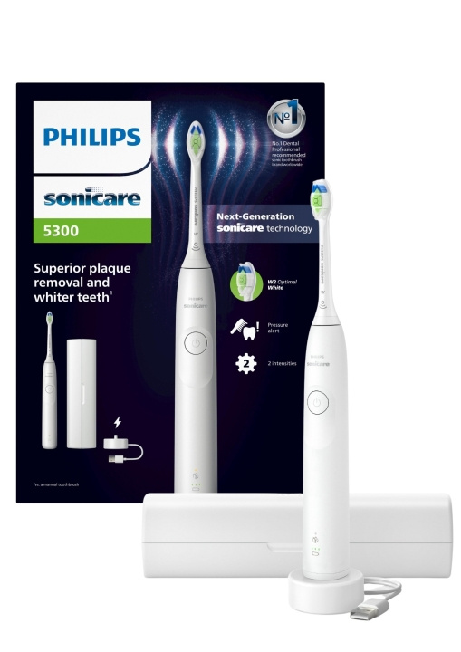 Philips Sonicare White elektrisk tannbørste serie 5300 HX7108/02 i gruppen HELSE OG SKJØNNHET / Munnpleie / Elektriske tannbørster hos TP E-commerce Nordic AB (D06622)