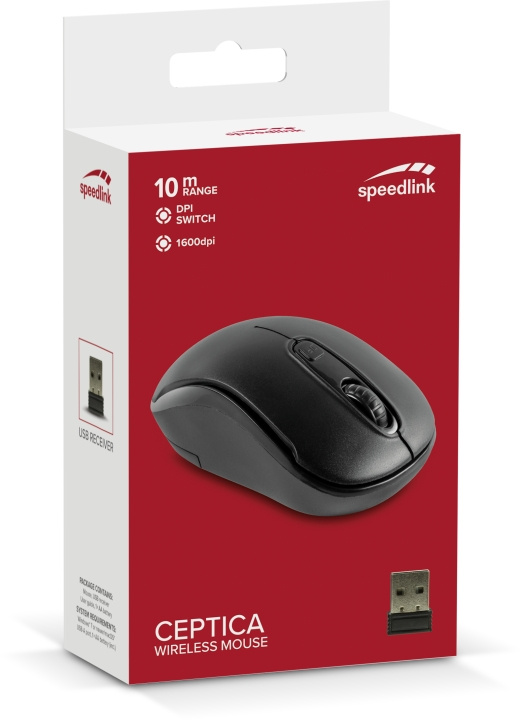 Speedlink CEPTICA Mouse - trådløs, svart i gruppen Datautstyr / GAMING / Mus hos TP E-commerce Nordic AB (D06632)