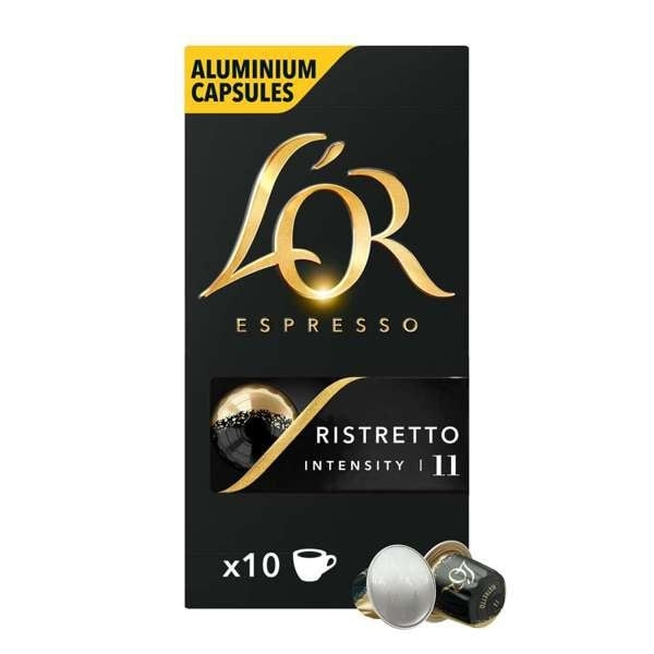 Philips L\'Or L\'OR Capsules - Ristretto kaffekapsler - 10 stk i gruppen HJEM, HUS OG HAGE / Husholdningsapparater / Kaffe og espresso / Kaffekapsler hos TP E-commerce Nordic AB (D06633)