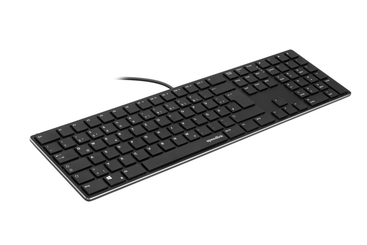 Speedlink RIVA Slim Metal Scissor Keyboard, svart - nordisk layout i gruppen Datautstyr / Mus & Tastatur / Tastatur hos TP E-commerce Nordic AB (D06640)