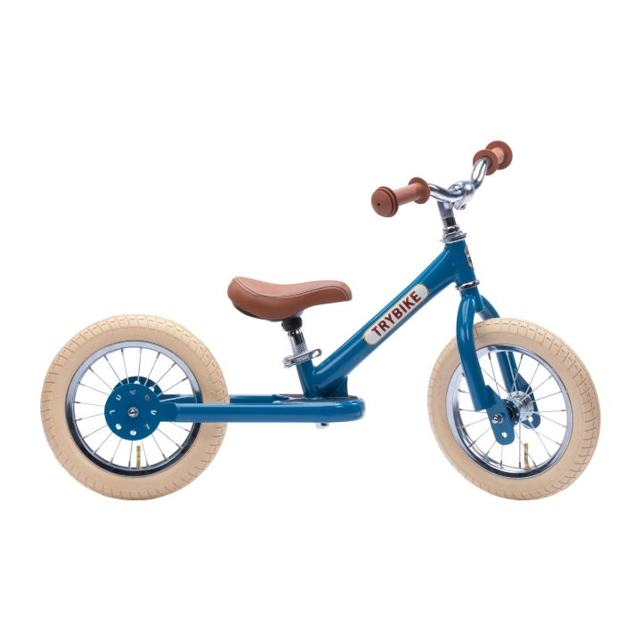 Trybike 2 hjul Stål - Vintage blå (30TBS-2-BLU-VIN) i gruppen LEKER, BARN OG BABY / Uteleker / Sykler & sparkesykler hos TP E-commerce Nordic AB (D06669)