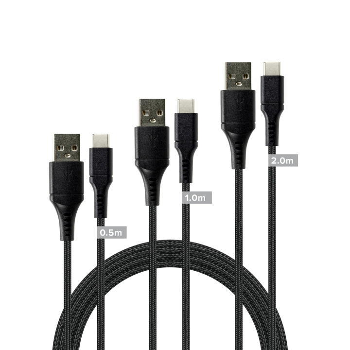 Speedlink USB-A til USB-C-kabelsett, svart i gruppen Datautstyr / Kabler og adaptere / USB / USB-C hos TP E-commerce Nordic AB (D06672)