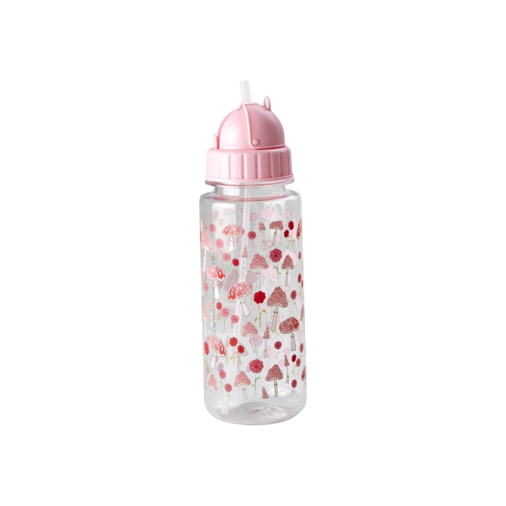 RICE Drikkeflaske i plast for barn med rosa Happy Forest-trykk - Rosa - 500 ml i gruppen LEKER, BARN OG BABY / Spise & drikke / Barneserviser hos TP E-commerce Nordic AB (D06724)