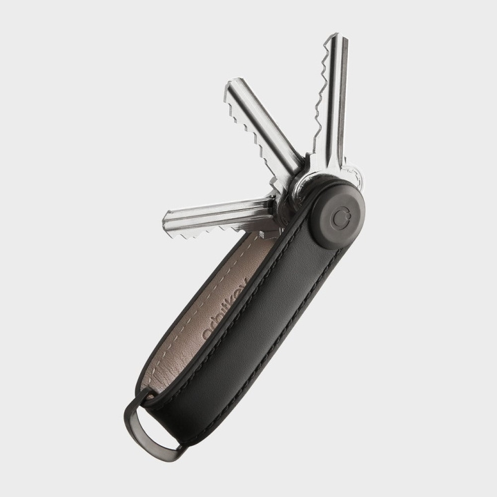 Orbitkey Nøkkelholder i lær - svart/sort i gruppen SPORT, FRITID & HOBBY / Morsomme produkter / Smarte produkter hos TP E-commerce Nordic AB (D06801)