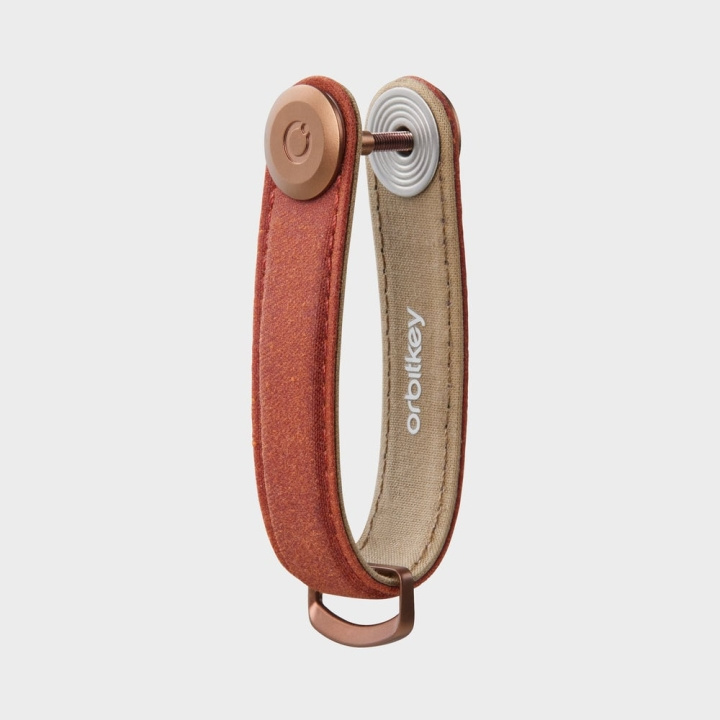 Orbitkey Nøkkelholder i vokset lerret - Brick Red i gruppen SPORT, FRITID & HOBBY / Morsomme produkter / Smarte produkter hos TP E-commerce Nordic AB (D06816)