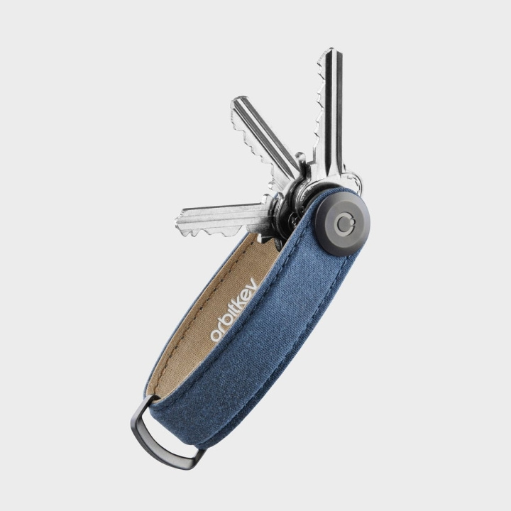 Orbitkey Waxed Canvas Key Organiser - Navy Blue i gruppen SPORT, FRITID & HOBBY / Morsomme produkter / Smarte produkter hos TP E-commerce Nordic AB (D06819)