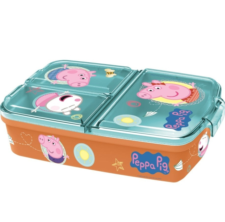 Stor Smørbrødboks med flere rom - Peppa Pig (088808735-13920) i gruppen LEKER, BARN OG BABY / Spise & drikke / Barneserviser hos TP E-commerce Nordic AB (D06985)