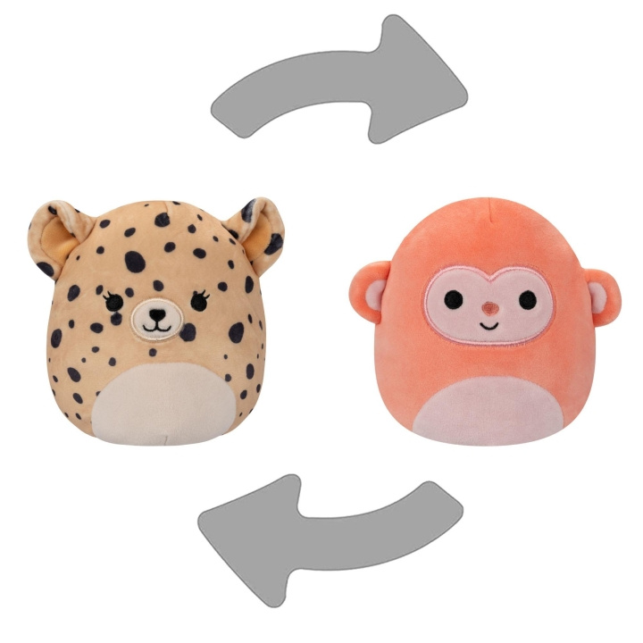 Squishmallows Flip A Mallow 13 cm P17 - Geparden Lexie/Affen Elton i gruppen LEKER, BARN OG BABY / Babyleker (0-3 år) / Kosedyr hos TP E-commerce Nordic AB (D07077)