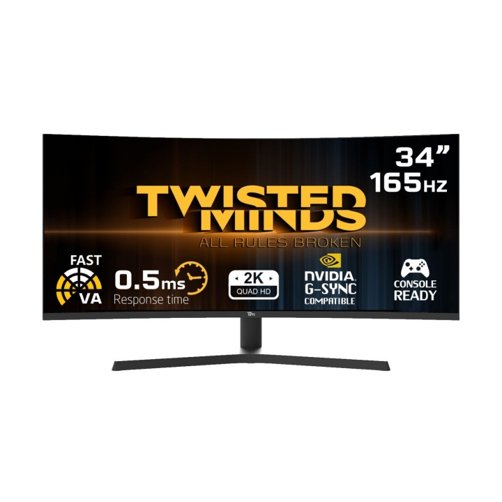 Twisted Minds Eclipse Pro Series CURVE 34 WQHD - 165HZ 0,5 ms VA-spillmonitor i gruppen Datautstyr / Dataskjerm / Dataskjermer hos TP E-commerce Nordic AB (D07086)