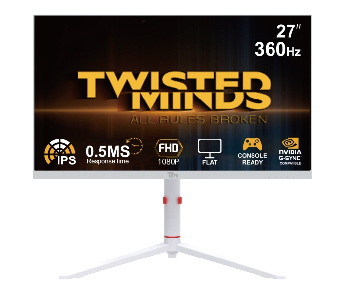 Twisted Minds Arctic Pro Series 27 FHD - 360HZ 0.5MS Fast IPS HDMI 2.1 Gaming Monitor - Hvit i gruppen Datautstyr / Dataskjerm / Dataskjermer hos TP E-commerce Nordic AB (D07087)